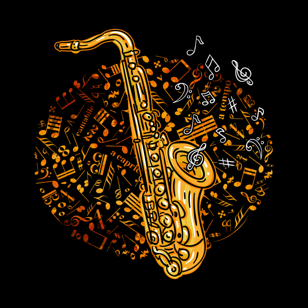 Retro Saxophone by shirtsyoulike