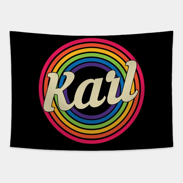 Karl - Retro Rainbow Style Tapestry by MaydenArt