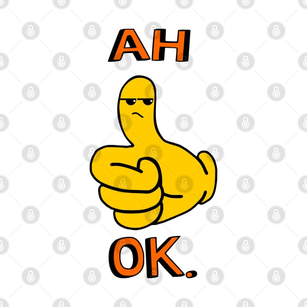 Ah Okay Funny Thumbs Up Annoyed Cartoon by sillyindustries