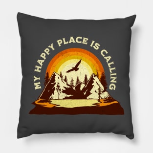 Camping - My happy place is calling Pillow