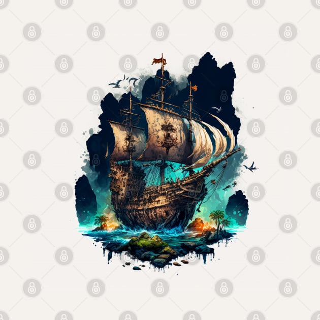 Pirate Ship - the goonies by Buff Geeks Art