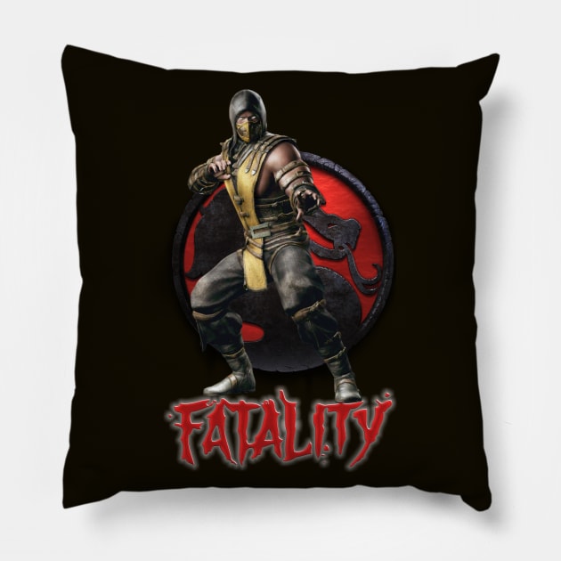 Team Scorpion Fatality Mortal Kombat Pro Kompetition Pillow by Pannolinno