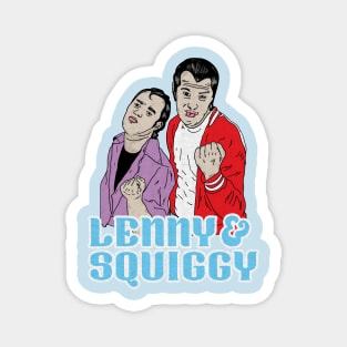 Retro Lenny and Squiggy Fan Art Design Magnet