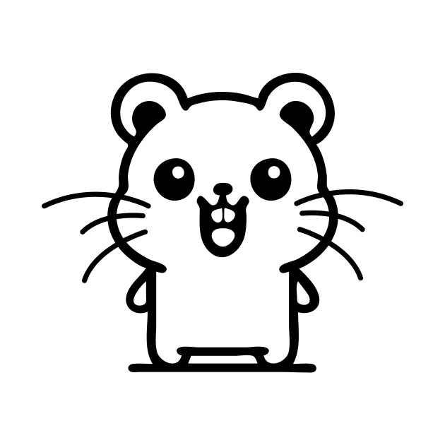 Joyful Hamster: Spreading Smiles with a Grin by Pawsitive2Print