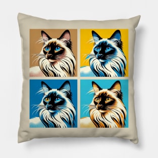 Balinese Pop Art - Cat Lover Gift Pillow