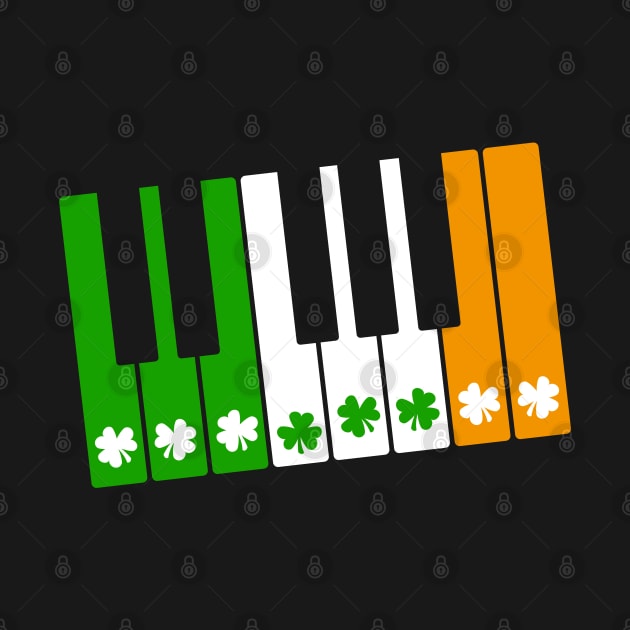 St. Patrick's Day Piano Player Pianist Irish Flag by doodlerob