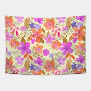 Spring Is Here Retro colors Tapestry