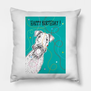 Cute Happy Birthday Dog Pillow