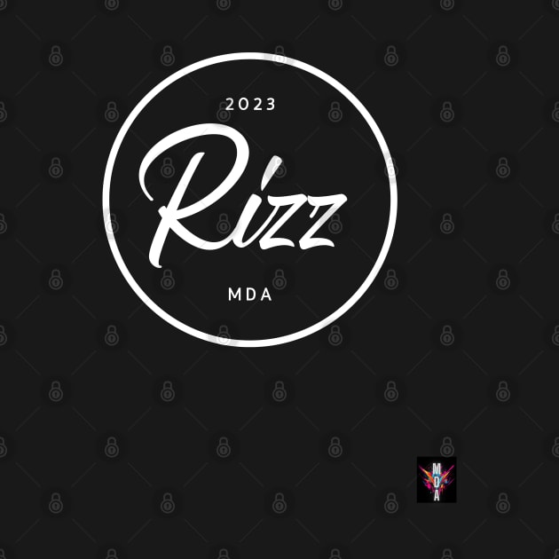 Rizz Vintage Retro Typography Pop Art Design by Modern Designs And Art