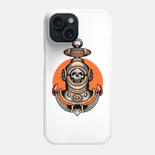 skull diver tattoo Phone Case by donipacoceng