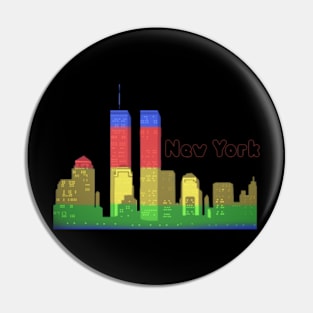 Vintage Manhattan Skyline Pin