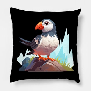 Adorable Puffin Animal Beauty Nature Wildlife Discovery Pillow