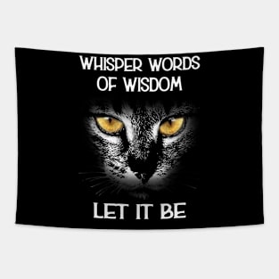 Cat Whisper Words Tapestry