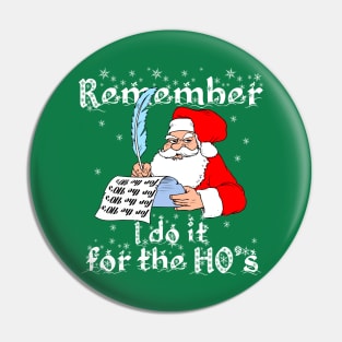 I do it for the HO's Santa remembering himself and writing Pin