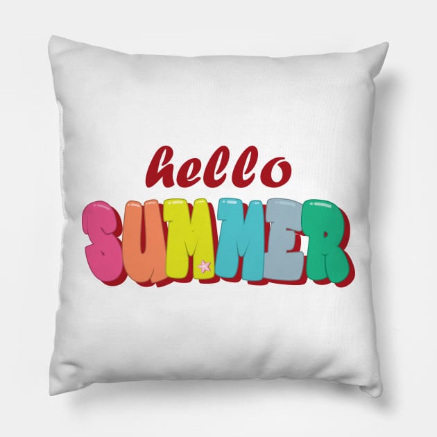 Hello Summer Pillow by RockyDesigns