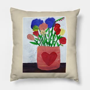 Flower Bouquet Painting Pillow