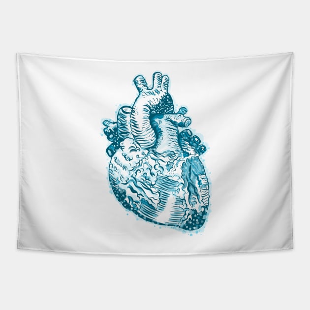 Mermaid Heart Tapestry by eldatari