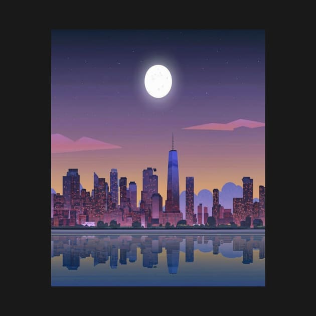 New York City That Never Sleeps - Reflection by AnimeVision
