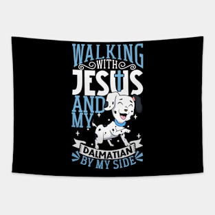 Jesus and dog - Dalmatian Tapestry