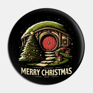 Merry Christmas - Festive Round Door - Fantasy Christmas Pin