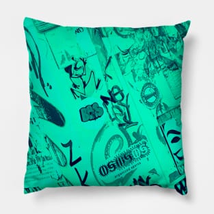 Green Street Art New York Stickers Pillow