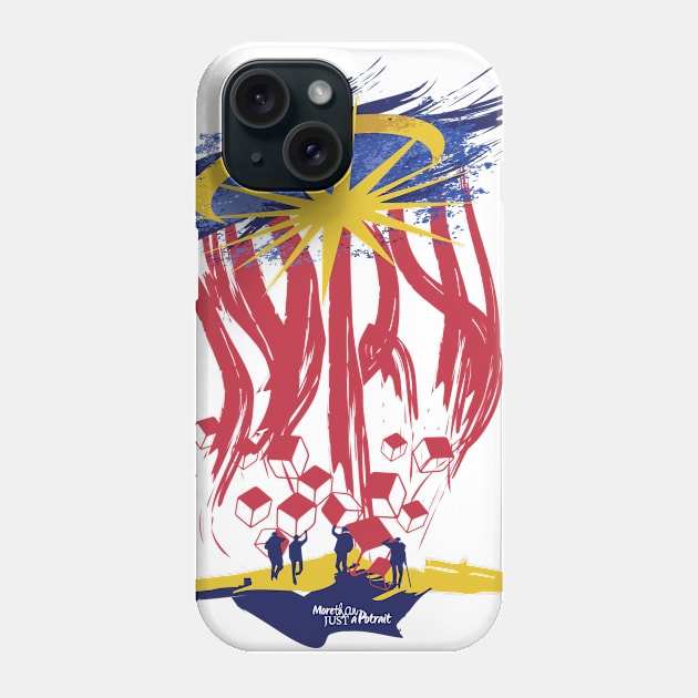 Malaysia Abstract Portrait Flag Phone Case by thecrunch