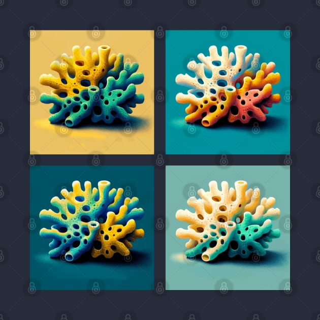 Pop Homoscleromorpha Sponge Art - Cool Underwater by PawPopArt