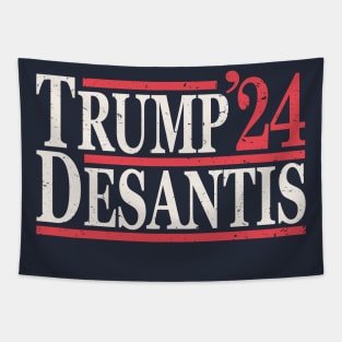 Vintage Donald Trump Ron DeSantis 2024 Tapestry