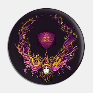 DnD bard symbol - purple Pin