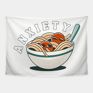 ANXIETY PASTA | Funny Mental Health, Depression, Anxiety Tapestry