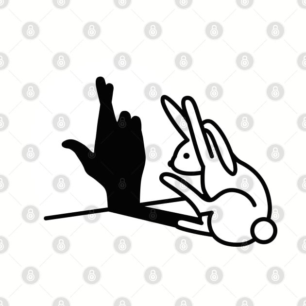 Rabbit shadow hand crossed fingers hand sign liar by LaundryFactory