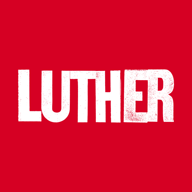 Luther Logo (White) by GraphicGibbon