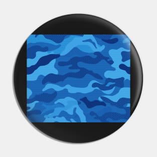 Blue Navy Camo Pin