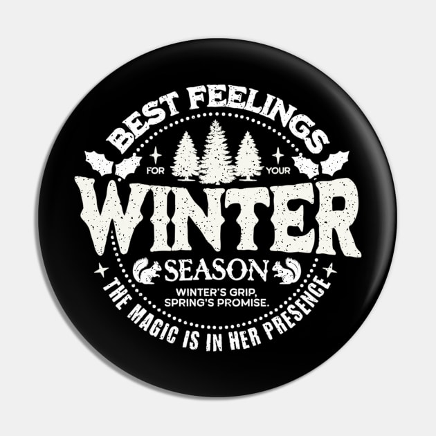 "Winter Whispers" - Cozy Seasonal Sentiment Design Pin by WEARWORLD