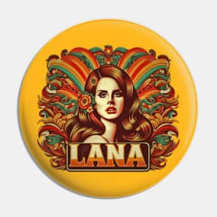 Lana Del Rey- Vintage 1968 Psychedelic Design Pin