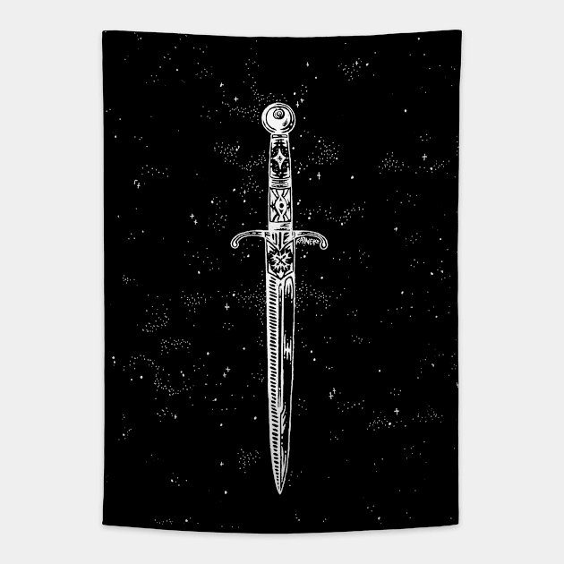 Cosmic dagger Tapestry by fainek