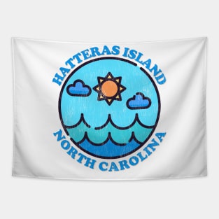 Hatteras Island, NC Summertime Vacationing Ocean Skyline Tapestry