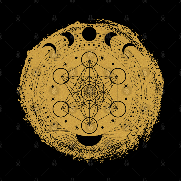 Metatron's Cube Sacred Geometry Metatrons Cube Pin TeePublic