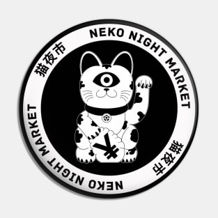 Neko Night Market Logo Pin