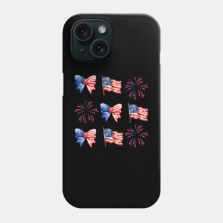 Coquette American Flag, 4th of July, Freedom, American Flag, American Girl Phone Case