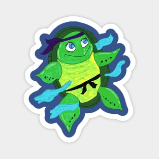 Cute Sea Turtle Ninja Magnet