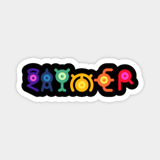 Unown Gaymer - Pride Magnet