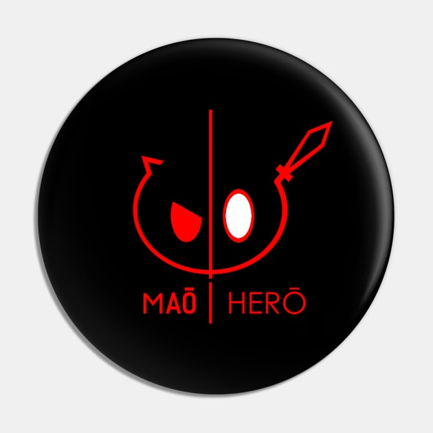 Maou | Hero Logo (red) Pin by Maou.Hero