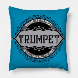 Trumpet Best Music Note Circle Pillow