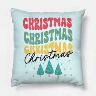 Christmas Colorful Text Pillow