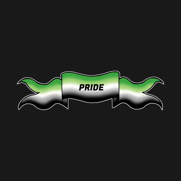 aromantic pride banner by TOASTYWAFFL3Z