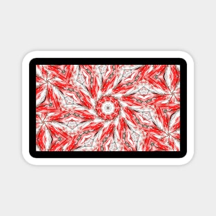 Red fractal flowers, miracle every day Magnet