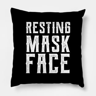 Resting Mask Face  funny mask Pillow