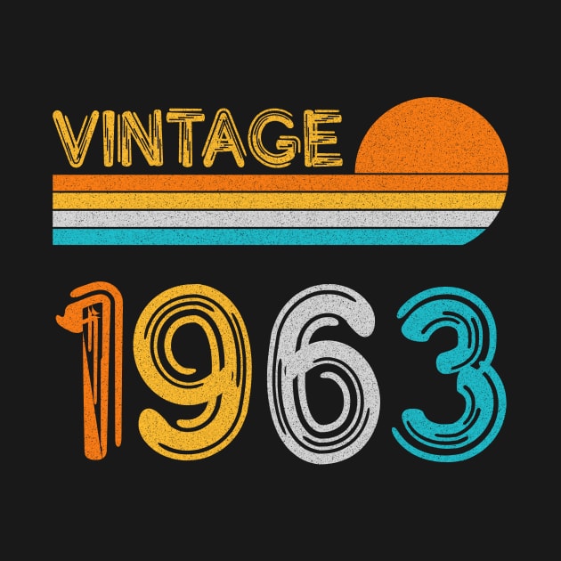 Vintage 1963 Happy 60th Birthday Retro by myreed