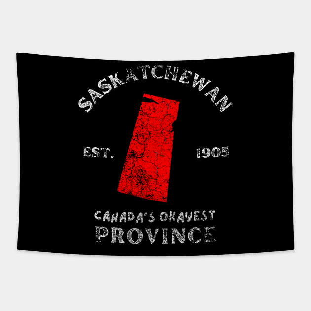 Saskatchewan Canada's Okayest Province 1905 Tapestry by HyperactiveGhost